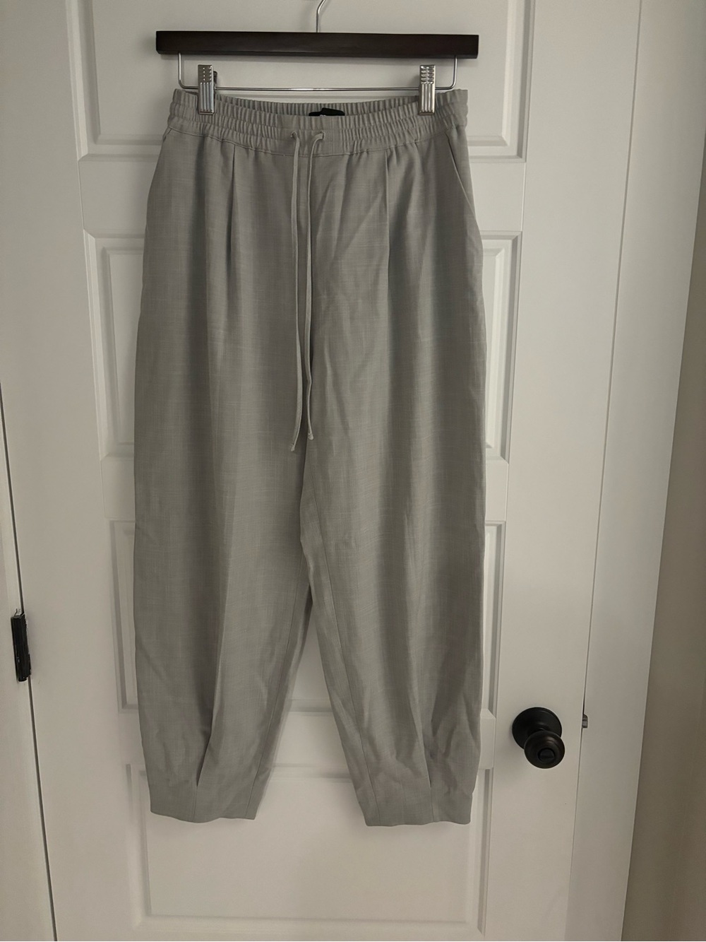 Express Light Gray Drawstring Joggers